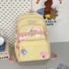 Large Capacity Contrast Color Junior High School University Style Travel Backpack