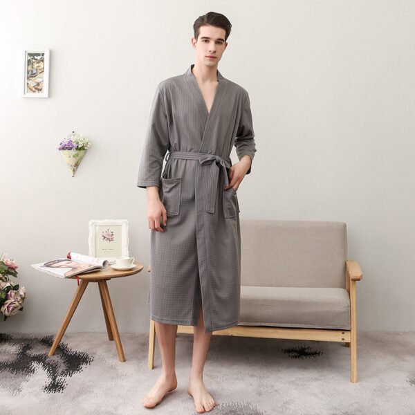Women's Thin Couple's Nightgown Three Quarter Sleeve Bathrobe