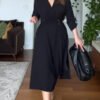Black Long Sleeve Tunic Dress