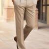 Men's Casual Suit Pants Fashion Trousers Mid Waist Straight Long Pants For Office Business Formal
