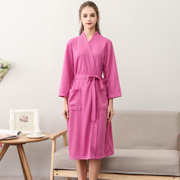 Women's Thin Couple's Nightgown Three Quarter Sleeve Bathrobe