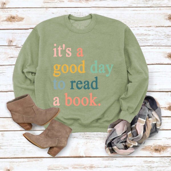 Women's Casual Fashion Letter Print Round Neck Bottoming Sweatshirt