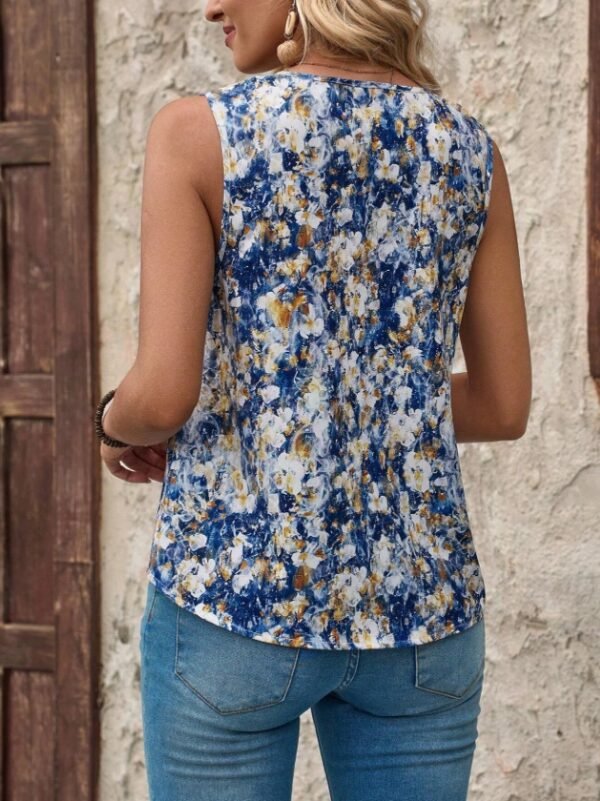 Women's V-Neck Casual Sleeveless Summer Top Vest Shirt