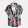3D Personalized Printing T-shirt Summer Loose Short Sleeve Lapel Shirt Casual Streetwear Clothing For Men