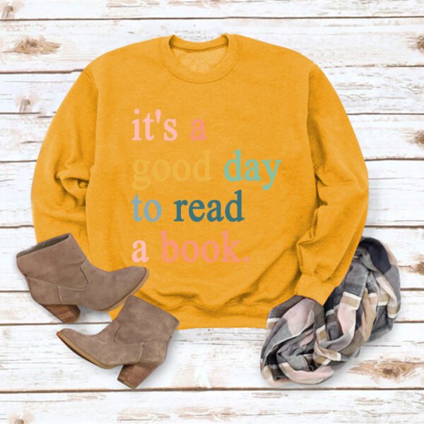 Women's Casual Fashion Letter Print Round Neck Bottoming Sweatshirt