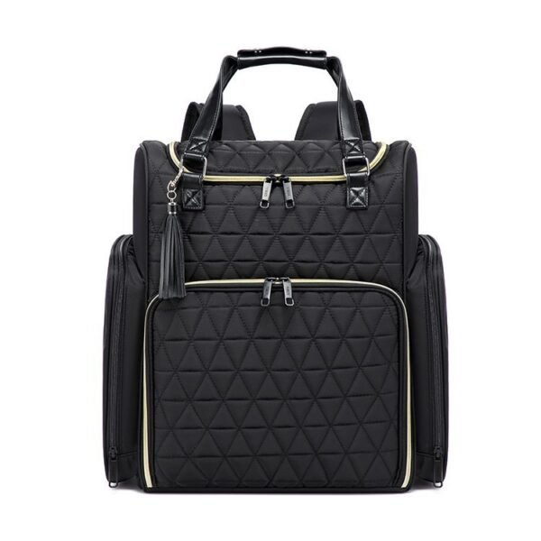 Large Capacity Nail Polish Cosmetic Bag Double Layer Nail Art Storage Tote Shoulders