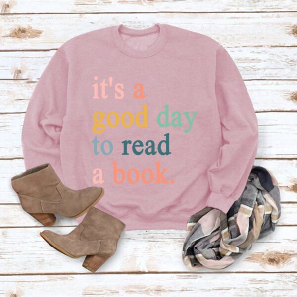 Women's Casual Fashion Letter Print Round Neck Bottoming Sweatshirt