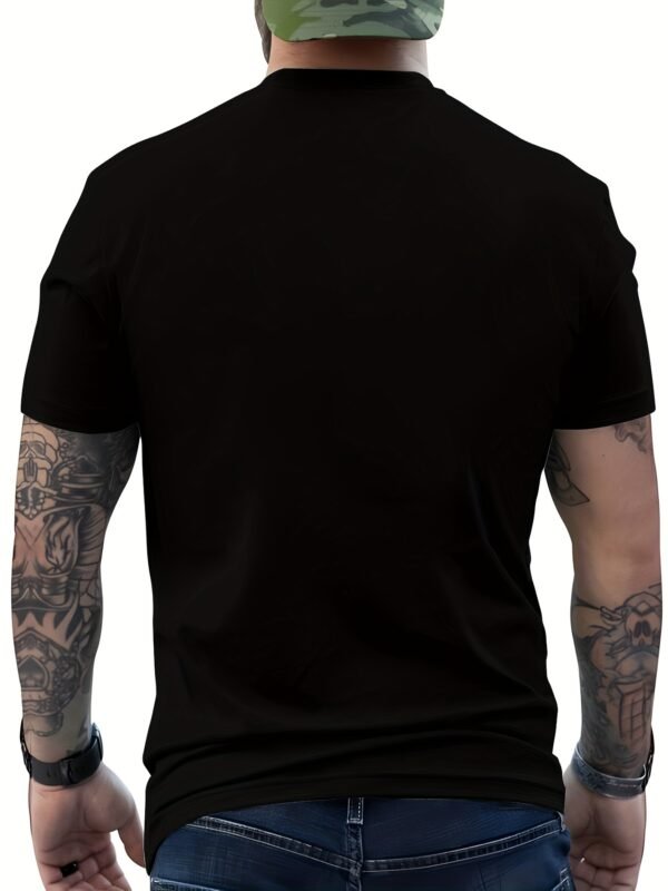 Men's 3D Fashion T-shirt, Casual Round Neck, Polyester, Printed Pattern, Regular Pattern, Knitted Fabric, Novelty Clothing