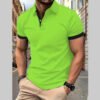 Men's Short Sleeve Business Shirt Summer Casual Polo Shirts
