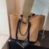 Commuter Large Capacity One-shoulder Knitted Beach Bag