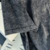 Cotton Washed Distressed T-shirt Round Neck Short Sleeve