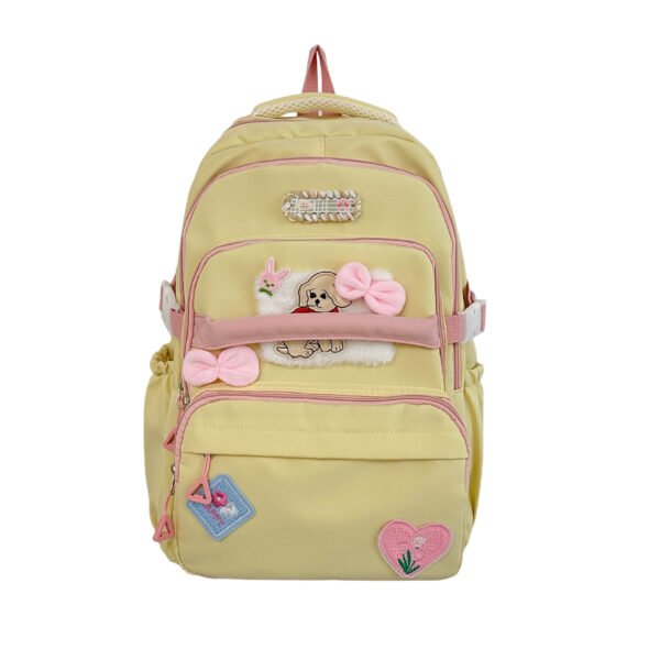 Large Capacity Contrast Color Junior High School University Style Travel Backpack