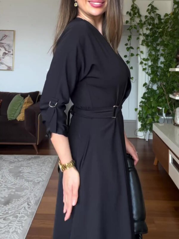 Black Long Sleeve Tunic Dress