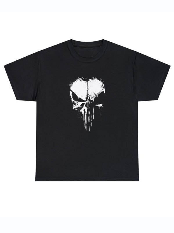 Men's Fashionable Skull Print Sports T-shirt, Summer Casual Elastic Round Neck T-shirt