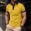 Men's Short Sleeve Business Shirt Summer Casual Polo Shirts