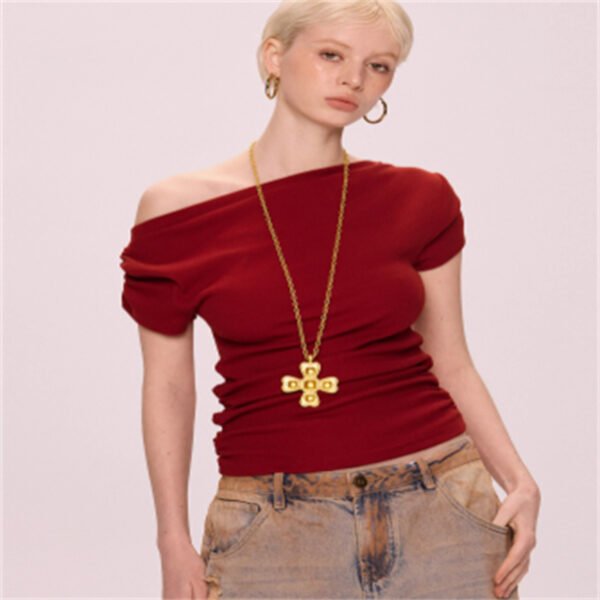 Summer Bottoming Inner Wear Off-shoulder High-end Top