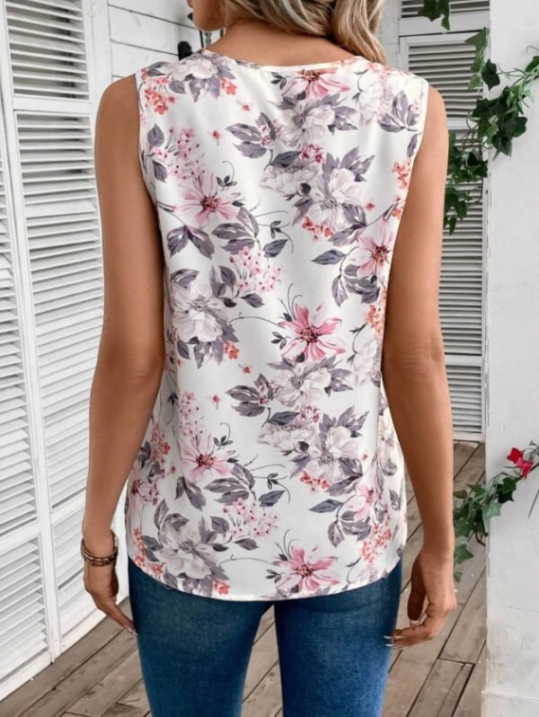 Women's V-Neck Casual Sleeveless Summer Top Vest Shirt