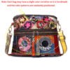 Genuine Leather Serpentine Color Handmade Casual Daily Tassel Flowers Shoulder Messenger Bag For Women