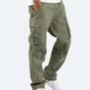 Men's Workwear Drawstring Multi-pocket Casual Pants