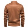 Fashion Lapel Zipper Jacket Autumn And Winter Solid Suede Coat Men's Clothing Outdoor