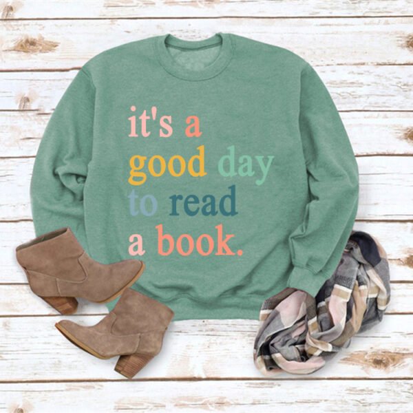 Women's Casual Fashion Letter Print Round Neck Bottoming Sweatshirt