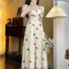 Summer Seaside Vacation French Dress Women