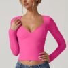 long sleeve v necks t shirts for women: Stylishly Versatile