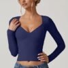 long sleeve v necks t shirts for women: Stylishly Versatile